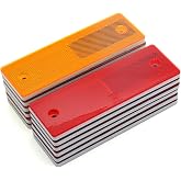 MFC PRO 6" Rectangular Stick-on/Screw Mount Reflectors (Kit 3/Yellow+Red)