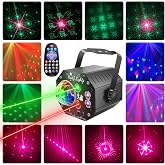 Neoglint 3-in-1 DJ Party Stage Light with Pattern &amp; RGB Disco Ball | 72 Dynamic Patterns, UV Purple Strobe Effect, 360 Degree Rotating RGB Beam, Sound Activated Modes, Durable Metal Housing