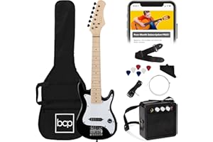Best Choice Products 30in Kids Electric Guitar Beginner Starter Kit w/ 5W Amplifier, Strap, Gig Bag, Strings, Picks - Black