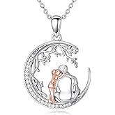 MISTBEE Daughter Gifts from Mom Dad 925 Sterling Silver Mother Daughter Necklace Father Daughters Pendant Sister Necklace Family Jewelry for Christmas Mother's Day