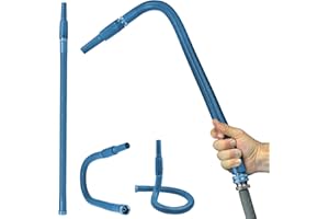 BERNINI FOUNTAINS Bernini FlexEnd Garden Wand, Flexible Hose Sprayer with Fireman Nozzle for Versatile Watering and Cleaning - 31" Reach, Blue