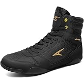ASHION Men Wrestling Shoes Boxing Shoes High Top Fitness Sneakers Zero Drop Sole