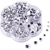 KUUQA 500 Pieces Mixed Wiggle Googly Eyes Self Adhesive Googly Eyes DIY Scrapbooking Crafts