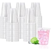 BYSNOW 12 oz Clear Plastic Cups, 300 Count Bulk, PP Clear Plastic Cups for Party with Higher Heat Resistance, Suit for Hot Beverages, Soda, Juice (12oz 300count)
