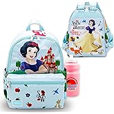 Snow White Mini Backpack Set - Bundle of 13” Disney Princess Bag and Water Bottle | Disney Snow White Backpack Purse for Kids, Girls, Teens, Women
