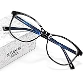 Madison Avenue Blue Light Blocking Glasses Anti Eyestrain UV Glare Blue Light Glasses for Women TV Phone Computer Gaming Eyeglasses (Black)