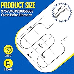 W10856603 9757340 Electric Oven Broil Element