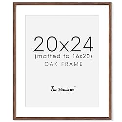 20x24 Picture Frames, Rustic Solid Oak Wood Frame