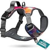 Embark No Pull Dog Harness, Reflective Adjustable Training Vest, No Choke | Adjustable straps fit all dog breeds with sturdy hooks; 360&deg; reflective trim, soft padded Harness Design for All Dogs