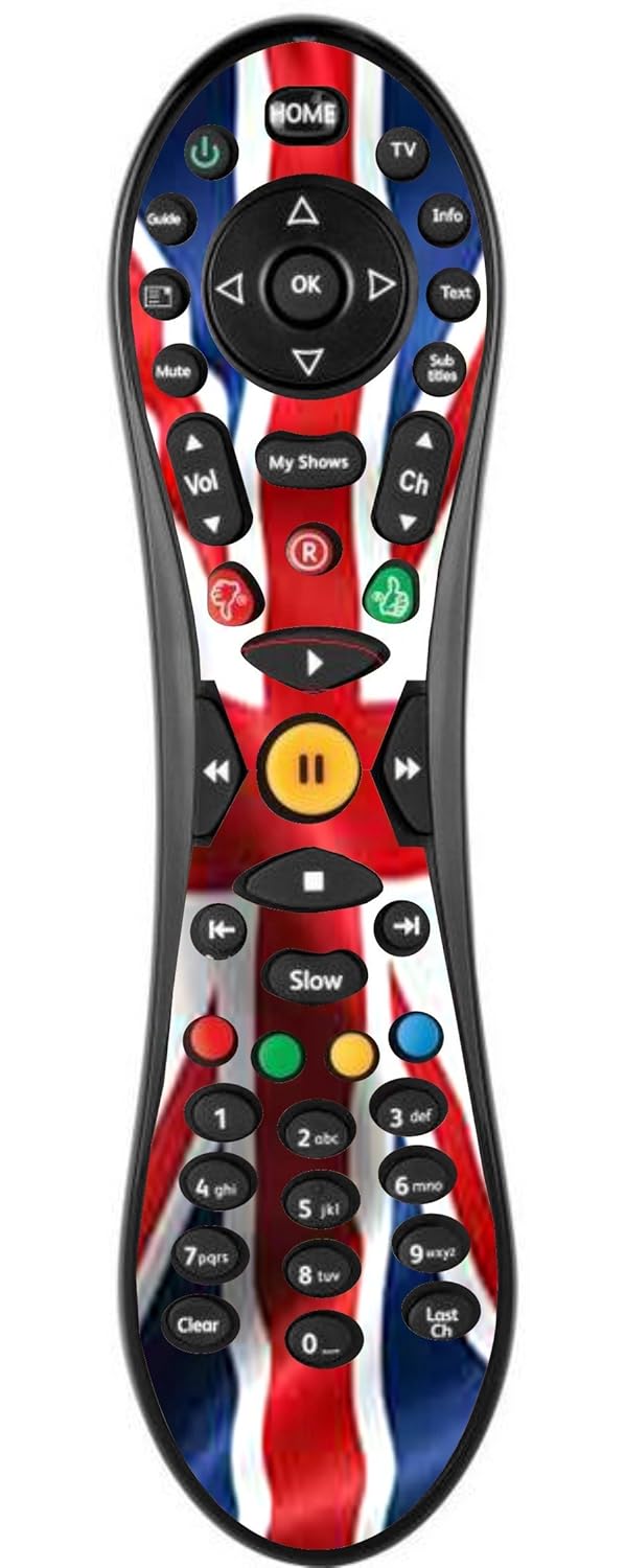Union Jack Sticker/Skin Virgin Tivo Remote controller/controll vr19