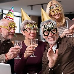 Turypaty 24Pcs 1950 75th Birthday Paper Glasses