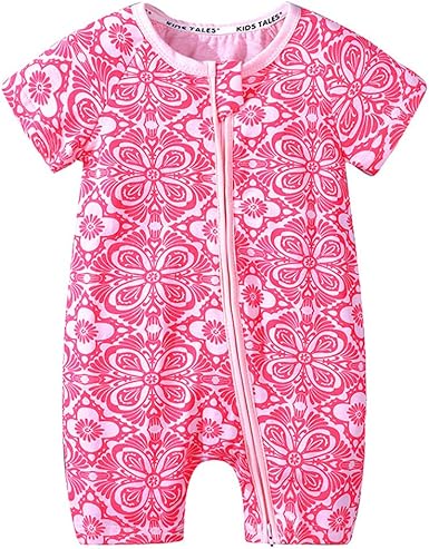 short sleeve one piece pajamas baby