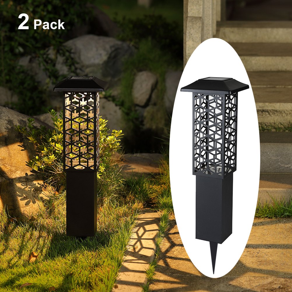 Maggift 12 Lumens 28 inch Solar Garden Lights Outdoor Landscape Floor