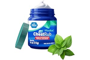 MED PRIDE Menthol Camphor Vapor Rub Ointment with Eucalyptus, 4 Oz Soothing Vapo Cream, Cough Suppressant and Topical Analgesic Chest Rub for Adults and Kids
