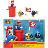 Super Mario 2.5" Action Figures Bowser's Airship Deck Diorama Playset