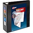 Avery Heavy-Duty 4 Inch Binders 3 Ring, View Binder, 4 Inch EZD Ring, Black, Sturdy (79604)
