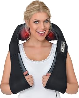 Nackenmassagegerät DAS ORIGINAL Donnerberg® München Shiatsu Massagegerät Nacken Schulter Massage + effektive VIBRATION 4D Nackenmassagegerät mit Wärme TÜV 7 Jahre Garantie