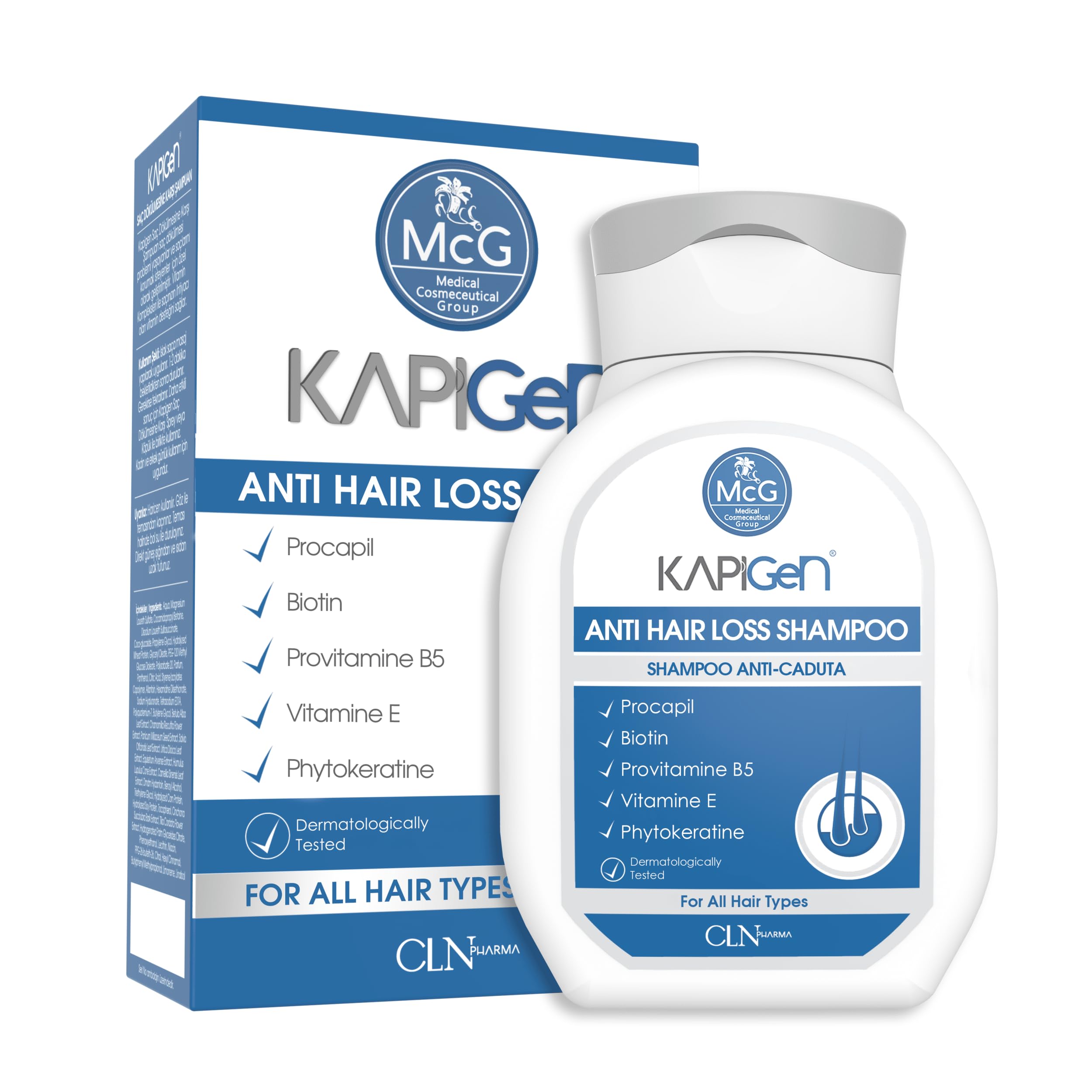 Kapigen Hair Growth Shampoo, Biotin & Keratin Hair Treatment for Thicker, Healthier Hair Growth, DHT Blocker Procapil Formula for Men & Women, Best Anti Hair Loss Shampoo for Thinning Hair, 300ml