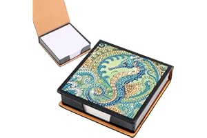 Formeydemi Seahorse Diamond Painting Kit Note Box,Memo Paper Storage Box Diamond Art,Sticky Note Holder Diamond Art,Diamond Painting Memo Pad For Office Desk. (Seahorse)