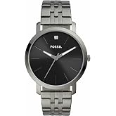 Lux Luther Three-Hand Smoke Stainless Steel Watch