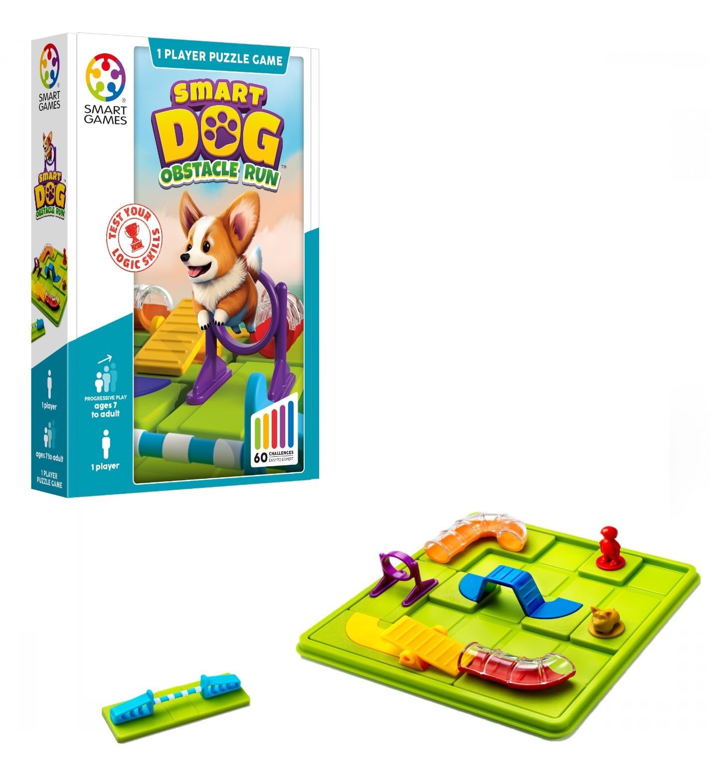 SmartGames - Smart Dog, Puzzle Game with 60 Challenges, Ages 7+