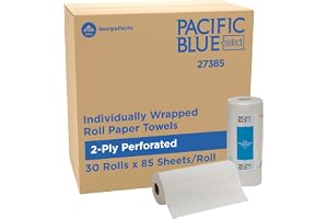 Pacific Blue Select by Georgia-Pacific PRO 2-Ply Perforated Roll Paper Towels, Individually Wrapped, White, 85 Sheets Per Rol