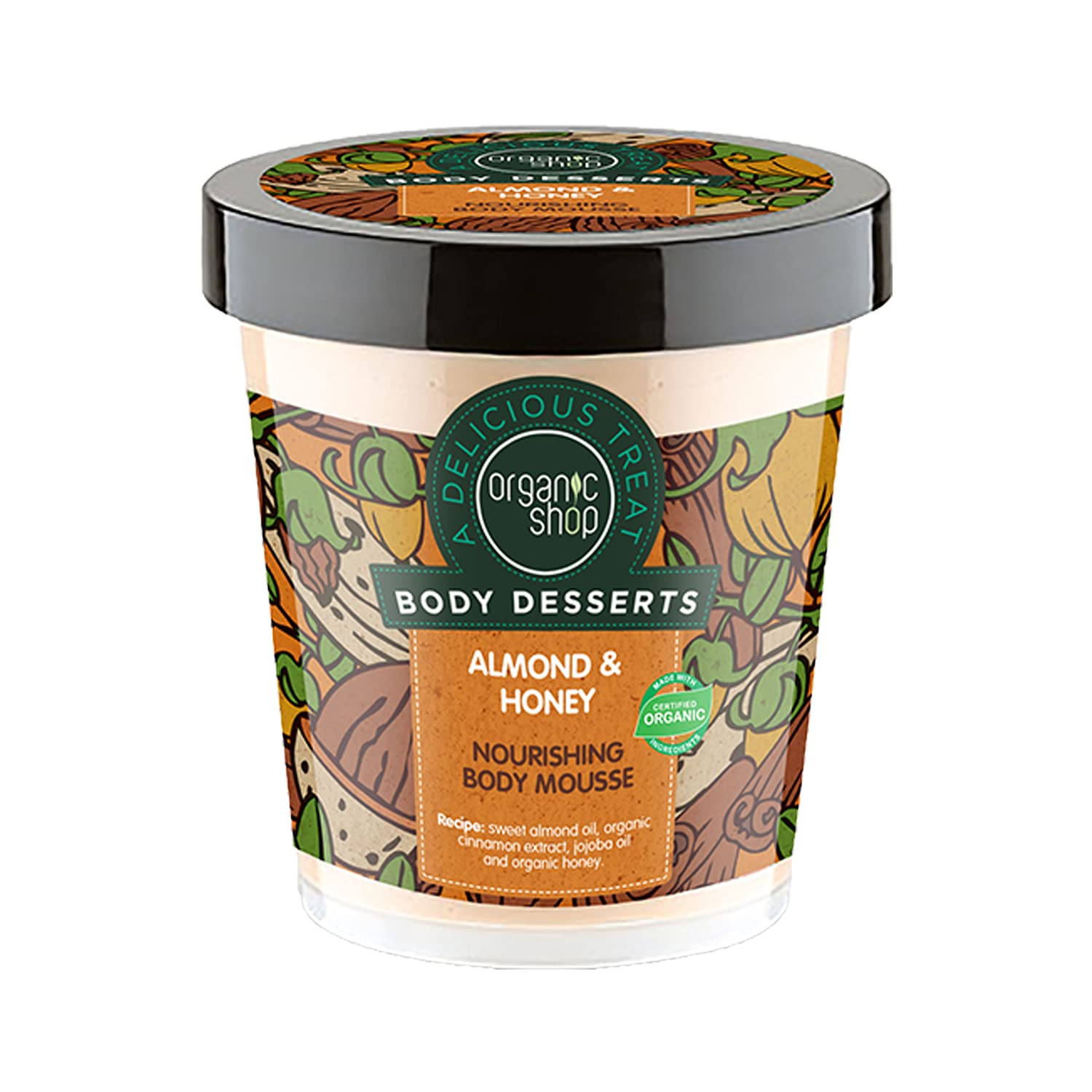 Organic Shop Body Dessert Almond and Honey Nourishing Body Mousse, 450 ml