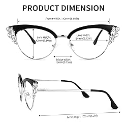 Zeelool Women's Trendy Rhinestone Oversized Cat Eye