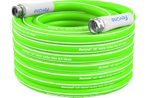Fevone Garden Hose 50 ft., Lightweight Hybrid Water Hose, Flexible and Durable, Leak-Free Connections