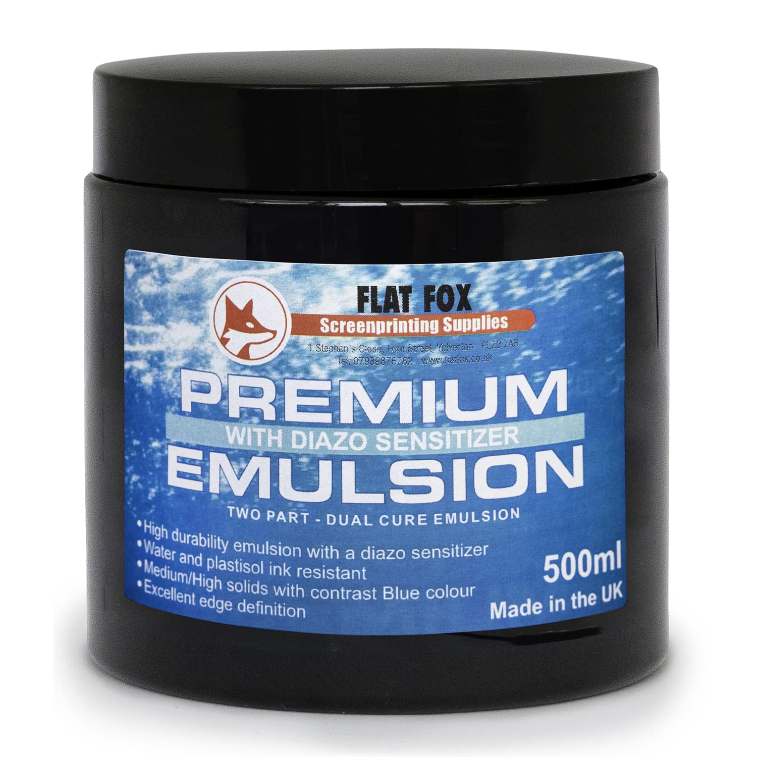 Flat Fox Screen Printing Photo Emulsion and Diazo Sensitizer (500ml)