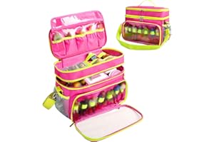 Tesuko Carrying Case for Toniebox, Storage Carrier Bag for Tonie Characters, Carrying Bag for Tonies Figures Portable Toy Pouch with Handheld Travel Kit for Tonies Headphones Cute Pink