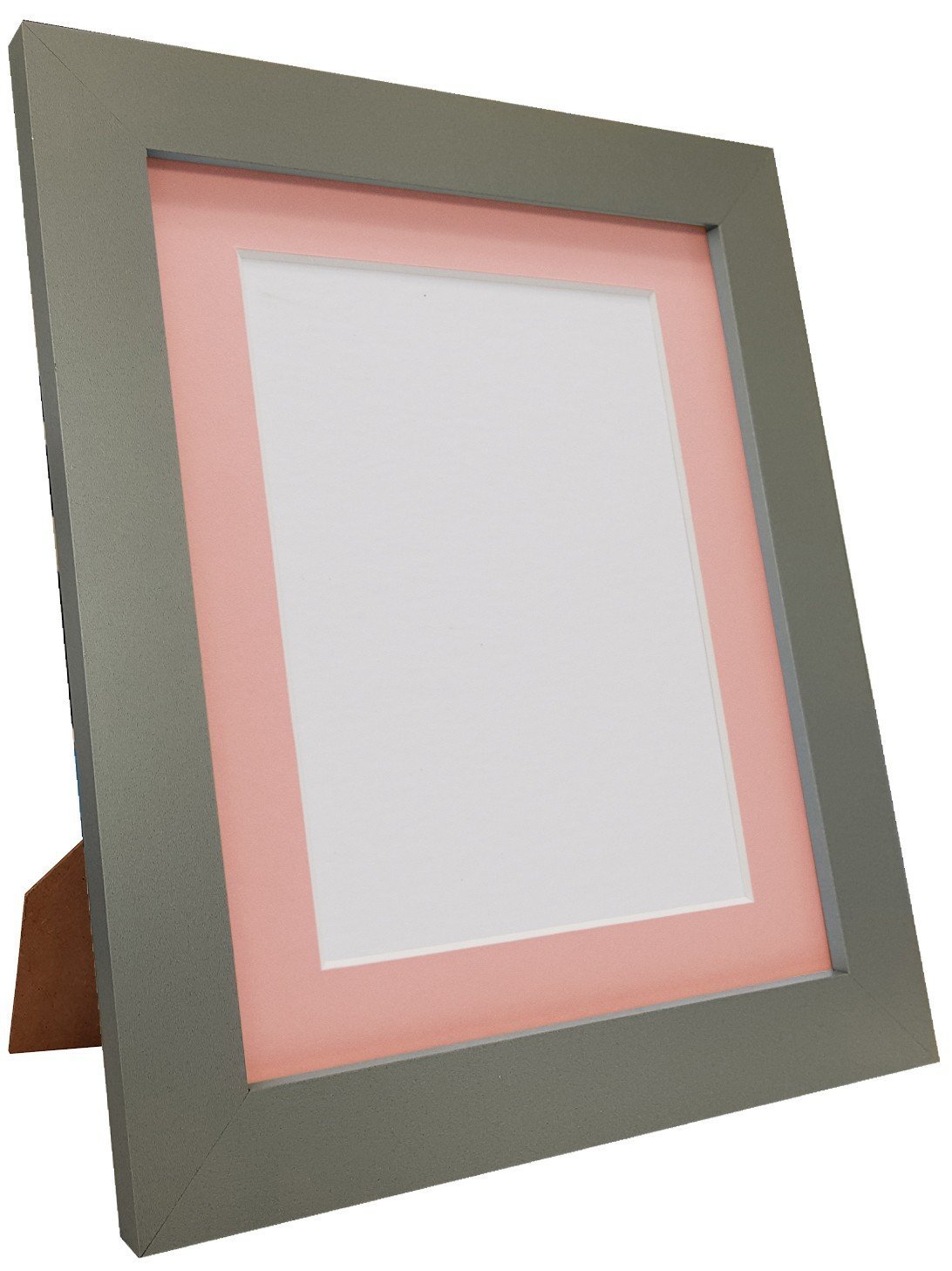 Metro Dark Grey Photo Picture Poster Frame with Pink Mount 10 x 8 Image Size 7 x 5 inch