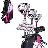 Aspire XD1 - Women's Golf Club Set - Pink | Ultra-Light Graphite Shafts, Fairway &amp; Hybrid, Irons Through Wedge, Putter, 3 Headcovers, 3 Sizes, Left/Right