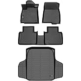 HAFIDI All Weather Car Floor Mats & Cargo Liner for 2018-2022 Honda Accord/Accord Hybrid Custom Fit Full Set Accessories - Black