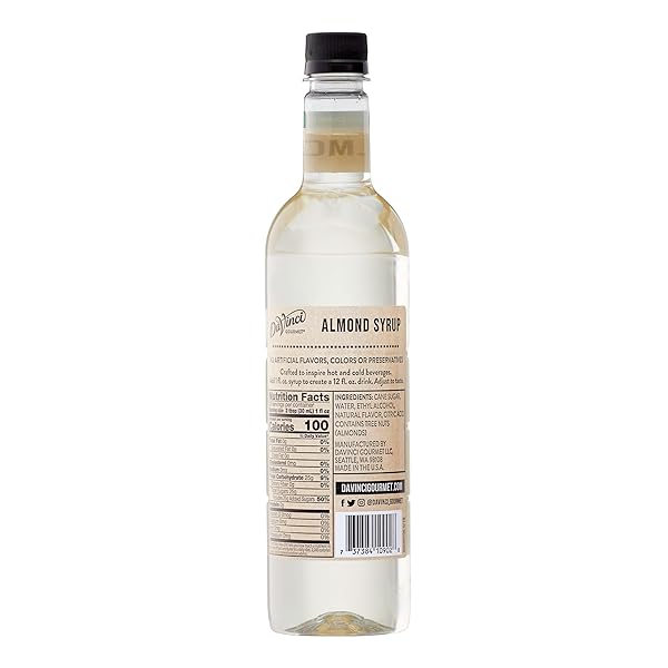 DAVINCI GOURMET NATURALS ALMOND SYRUP, 25.4 FLUID OUNCES (PACK OF 1)