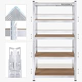 SONGMICS 5 Tier Heavy Duty Shelving Unit 875kg Garage Basement Storage Silver view 4
