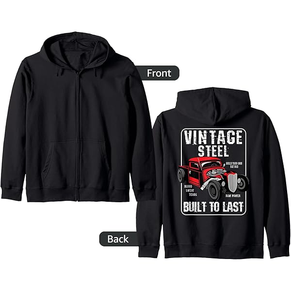 Amazon.com: Vintage Hot Rod Built To Last (Print On Back