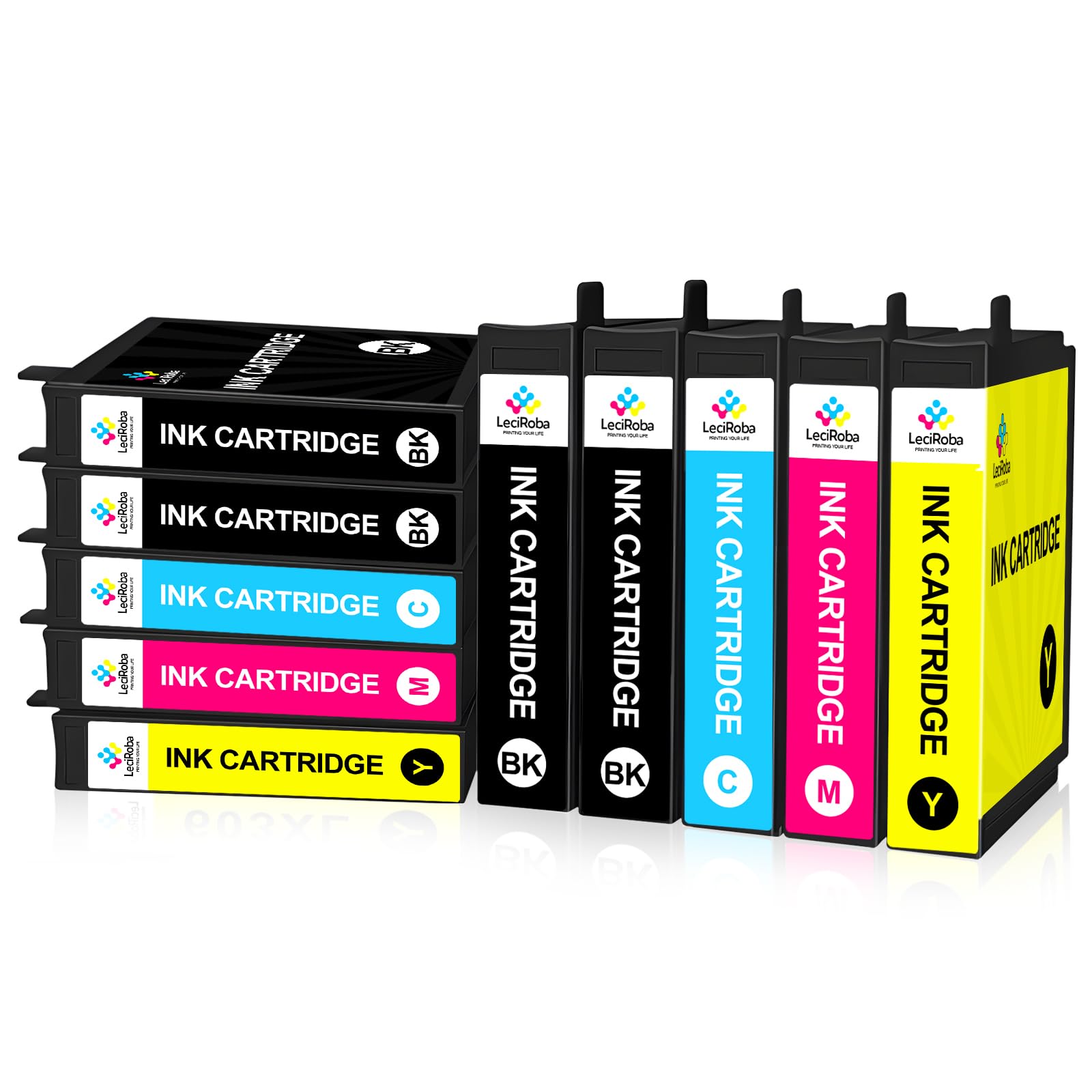 LeciRoba Ink Cartridge Replacement for Epson 603XL Use with Epson XP-2100 XP-2150 XP-3100 XP-3150 XP-4100 XP-4150 XP-4155 Workforce WF-2810 WF-2820 WF-2840 WF-2870 Printer(10 PACK)