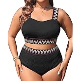 Daci Women Plus Size 2 Piece Swimsuits - High Waisted Bikini Sets Tummy Control Bathing Suit 2025 Swimwear