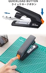 Tsuyaglia Effortless Desktop Stapler 40-50 Sheet One Finger Loading Black view 2