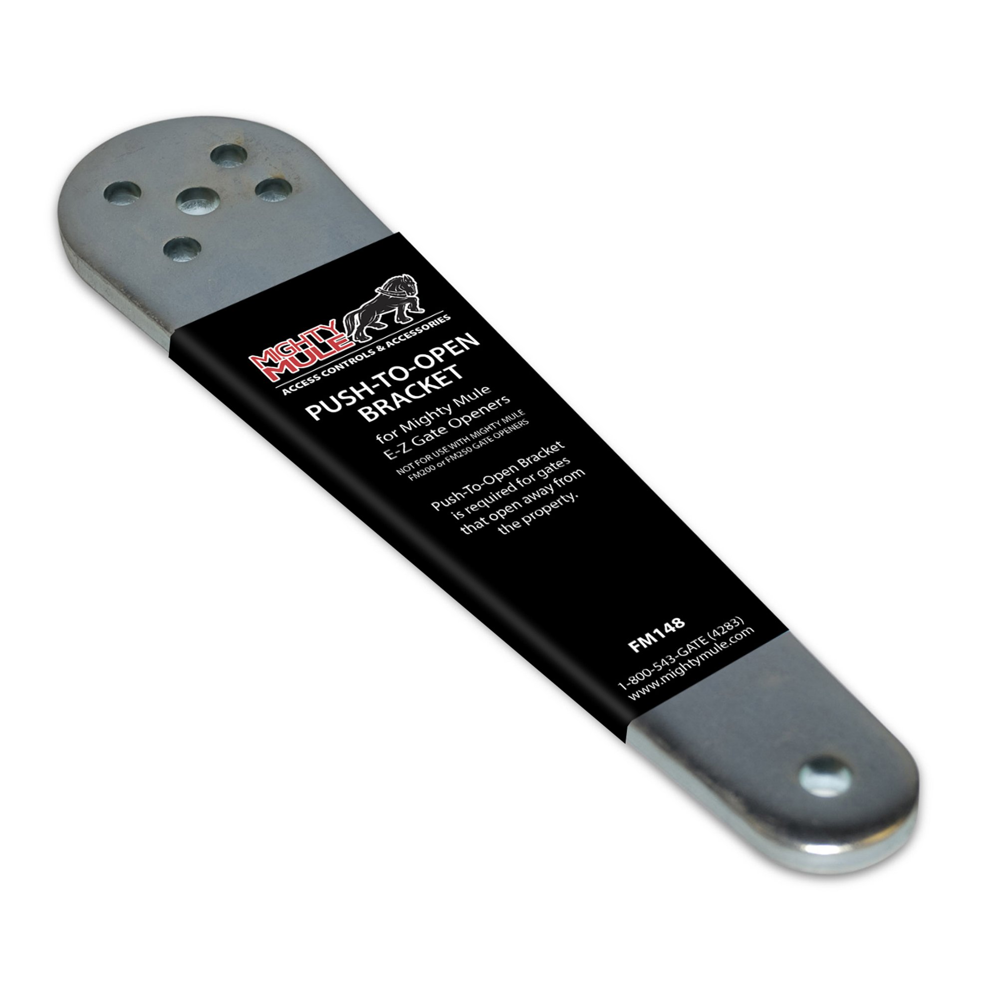 Mighty Mule Push to Open Gate Bracket (FM148) for Mighty Mule Automatic Gate Openers,Silver