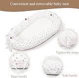 EAQ Baby Lounger Nest for Co Sleeping 0-12 Months 100% Cotton White Brown view 7