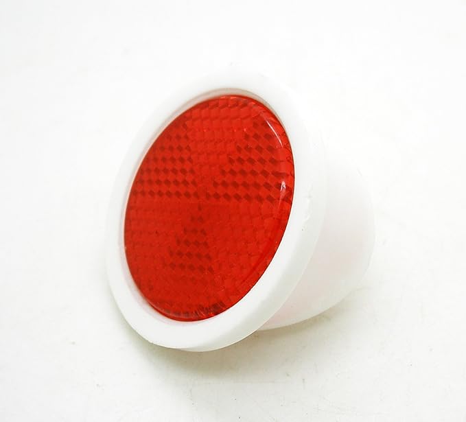 Classic White and Red Reflector for Bicycle Mudguard Vintage 3823