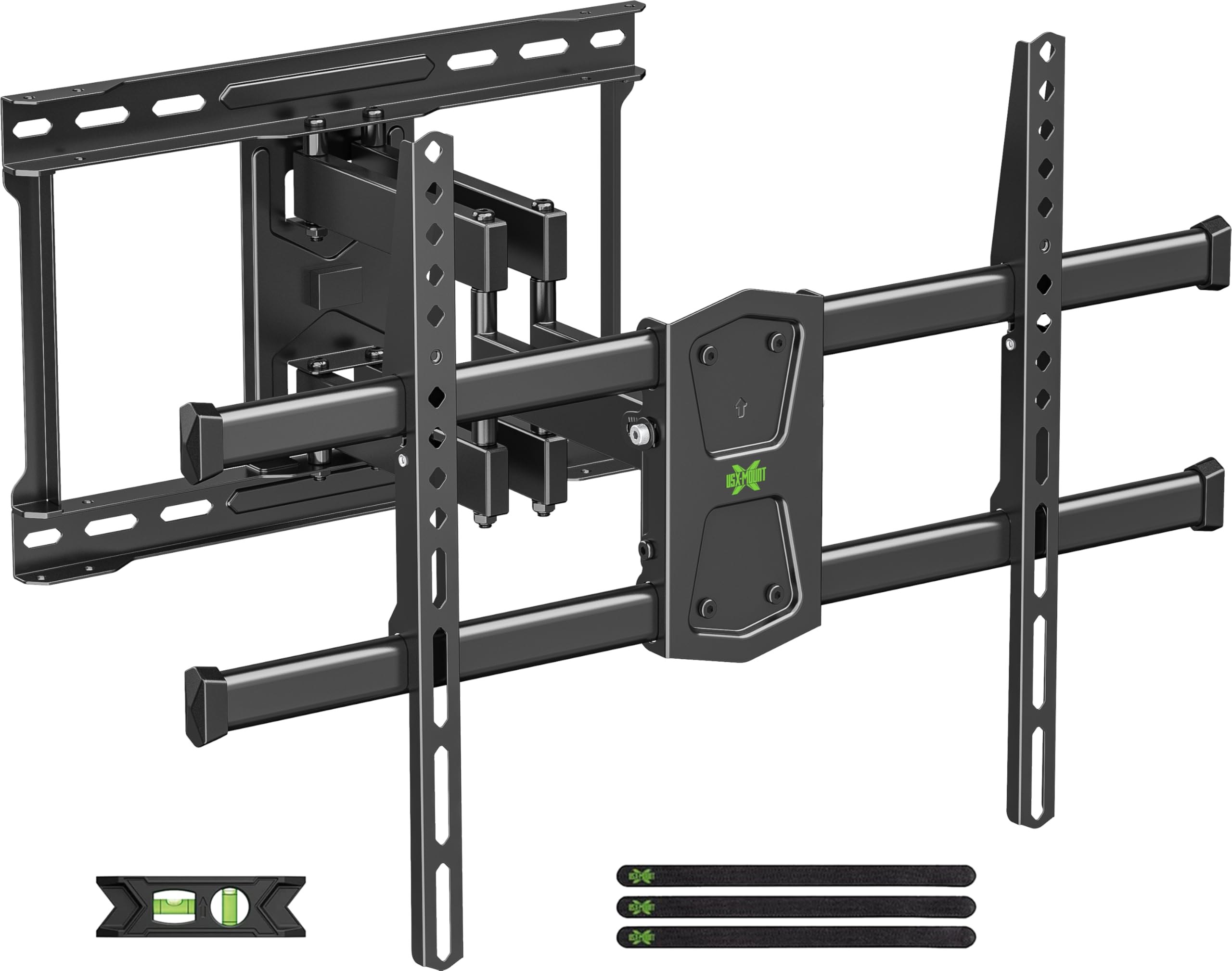USX MOUNT Full Motion TV Wall Mount for 42-80 Inch TVs up to 120lbs, TV Bracket with Articulating Swivel Tilt Extension Leveling, Television Mount for Max VESA 600x400mm Fits 12/16