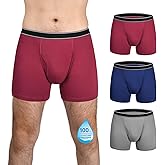 TIICHOO Washable Incontinence Underwear for Men Cotton Boxer Briefs 100ml Absorbency Mens Leakproof Underwear