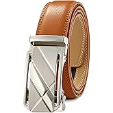 Lingli Men's Belt,Ratchet Dress Belt with Automatic Buckle Brown/Black-Trim to Fit-35mm wide