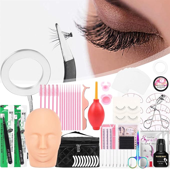 N/H 25pcs Eyelashes Extension Practice Exercise Set, Eyelash Extension Kit for
