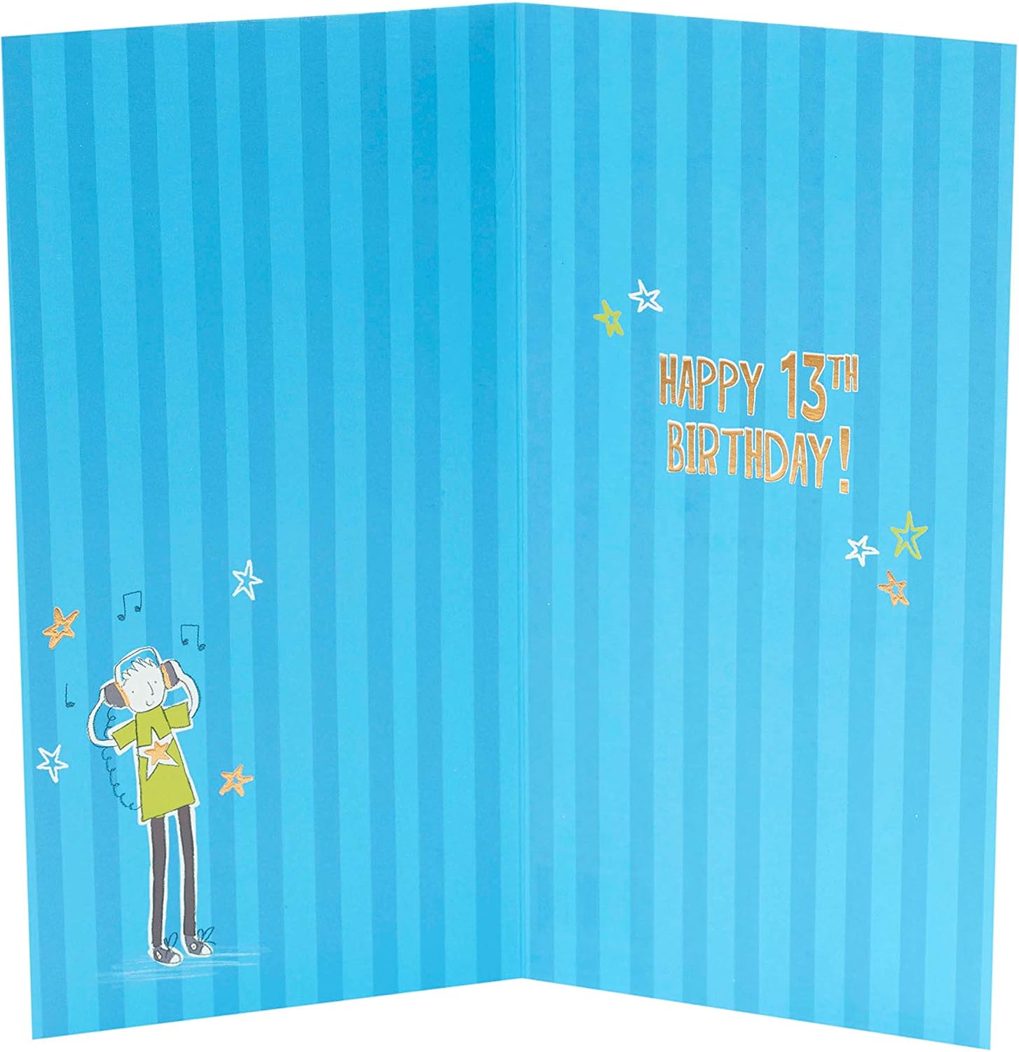 UK Greetings 13th Birthday Card for Him/Friend - 3D Effect Design, Multi, 121mm x 229mm - Image 3