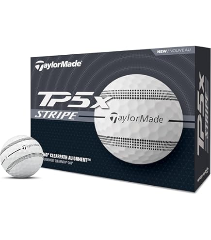 Amazon.com : TaylorMade TP5x Stripe Golf Balls (White/Black