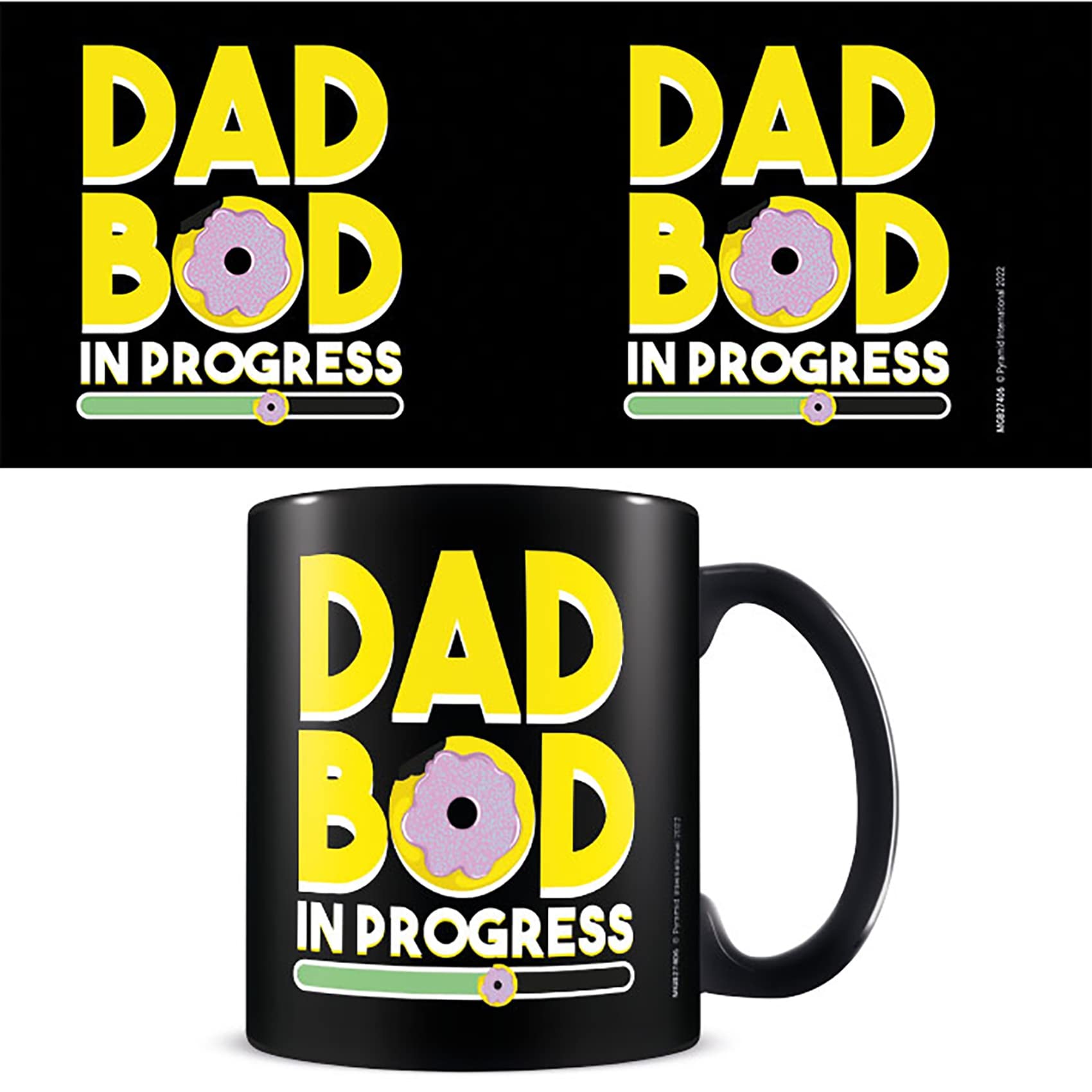 Pyramid International Novelty Mug in Presentation Gift Box ('Dad BOD in Progress' Design) 11oz Ceramic Mug - Official Merchandise